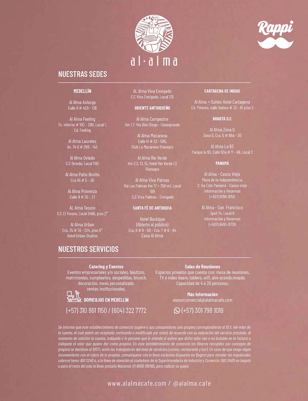 Carta Restaurante Al Alma