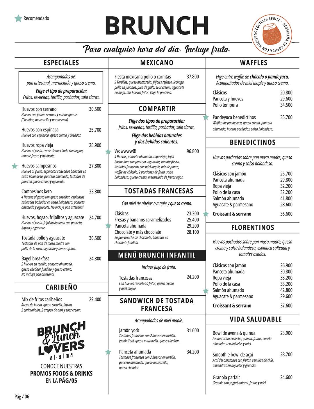 Carta Restaurante Al Alma