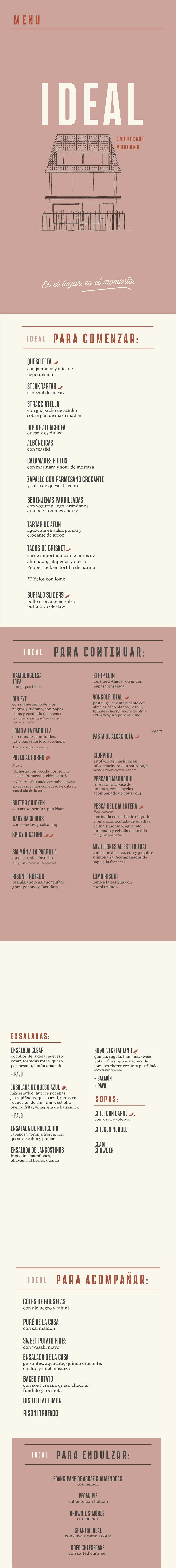 Carta Restaurante Ideal