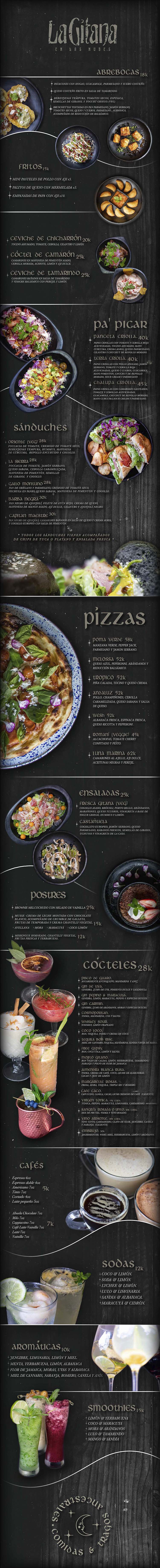 Carta Restaurante La Gitana