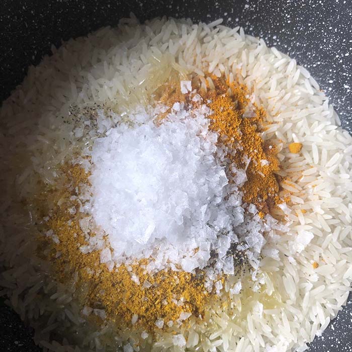 Receta: Arroz con Vegetales y Cúrcuma