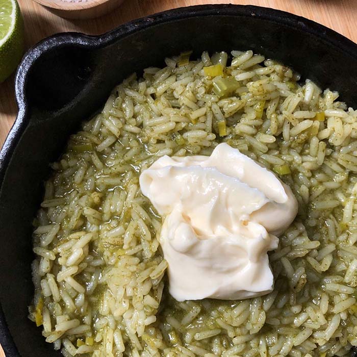 Receta: Arroz Cremoso con Cilantro y Limón