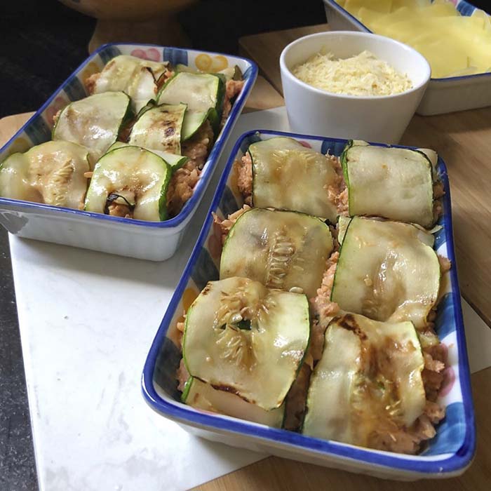 Receta: Moldecitos de Zucchini Arroz y Atún