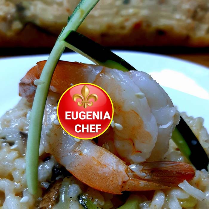 Receta: Risotto de Camarones Zucchini & Hongos
